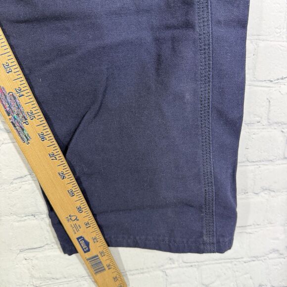 Carhartt Flame Resistant Jeans Men 34X32 Navy Blue Loose Fit Denim Carpenter - Picture 7 of 16